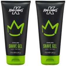Hydrating Aloe & Tea Tree Shave Gel 2x175ml - Perfect for Irritation-Free Shaves
