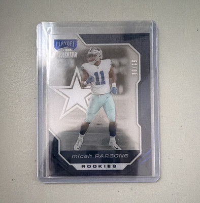 2021 Panini Chronicles Micah Parsons Playoff Momentum Rookies PMR-35 Blue 52/99