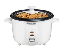 Proctor Silex 8 Cups Cooked/4 Cups Uncooked Rice Cooker & Rice Paddle
