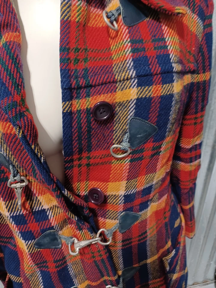Abrigo de lana Pendleton vintage años 60 a cuadros para damas hecho en Portland Oregon Foto 3 de 4