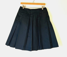 MARNI Onyx Black Mid Length Pleated Skirt w/ pockets Women Sz 42