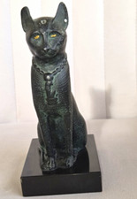 Seltene ältere Louvre-Replik Bastet Katze mi...