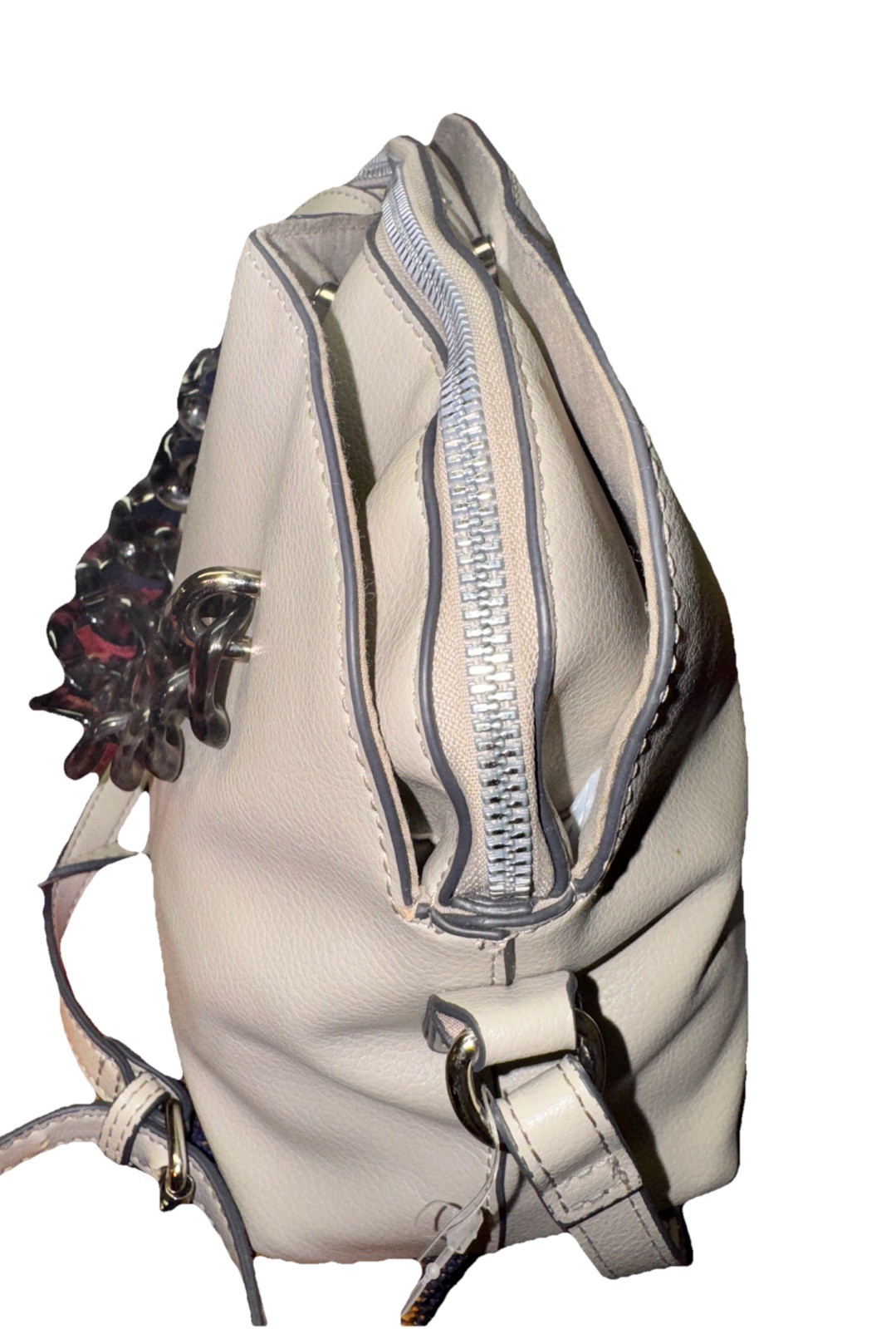 Bold Elements Multipockets Crossbody Bag Gray Fau… - image 10