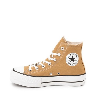 Converse Women Chuck Taylor All Star Hi Top Lift Platform Sneakers Trek Tan 9.5