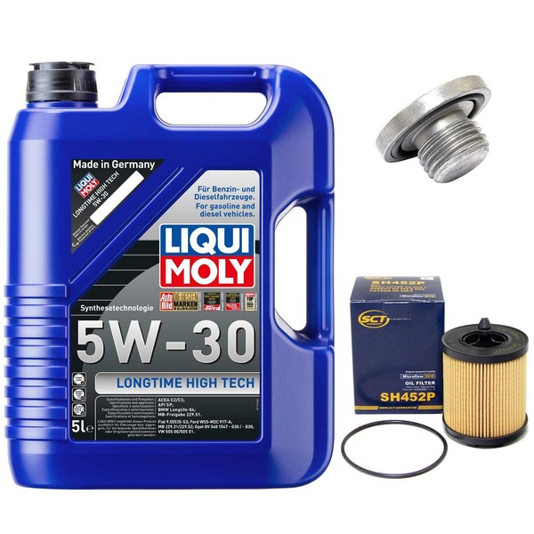 MotoröL Filter Set 5W-30 5 Liter + ÖLablassschraube FüR Opel Vectra B 2.2I 16V-image