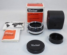 Vivitar Automatic Tele Converter 2X-3 w/ OEM Lens Covers Case Manuals  Box