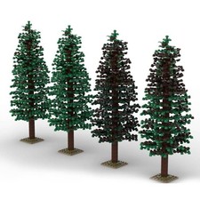 White Pine Tree Set for Model Train Layout Diorama 1344PCS MOC-102276