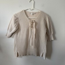 Veronica Beard Marley Lace Up Sweater
