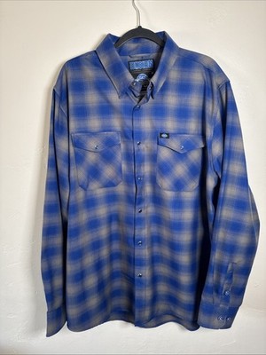 Dixxon flannel mens long sleeve 2xl - Blue/grey 65 Years Of Performance