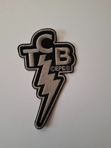 ELVIS TCB LIGHTENING BOLT PATCH MEMPHIS TENNESSEE SEW - IRON ON PATCH NEW 10cm