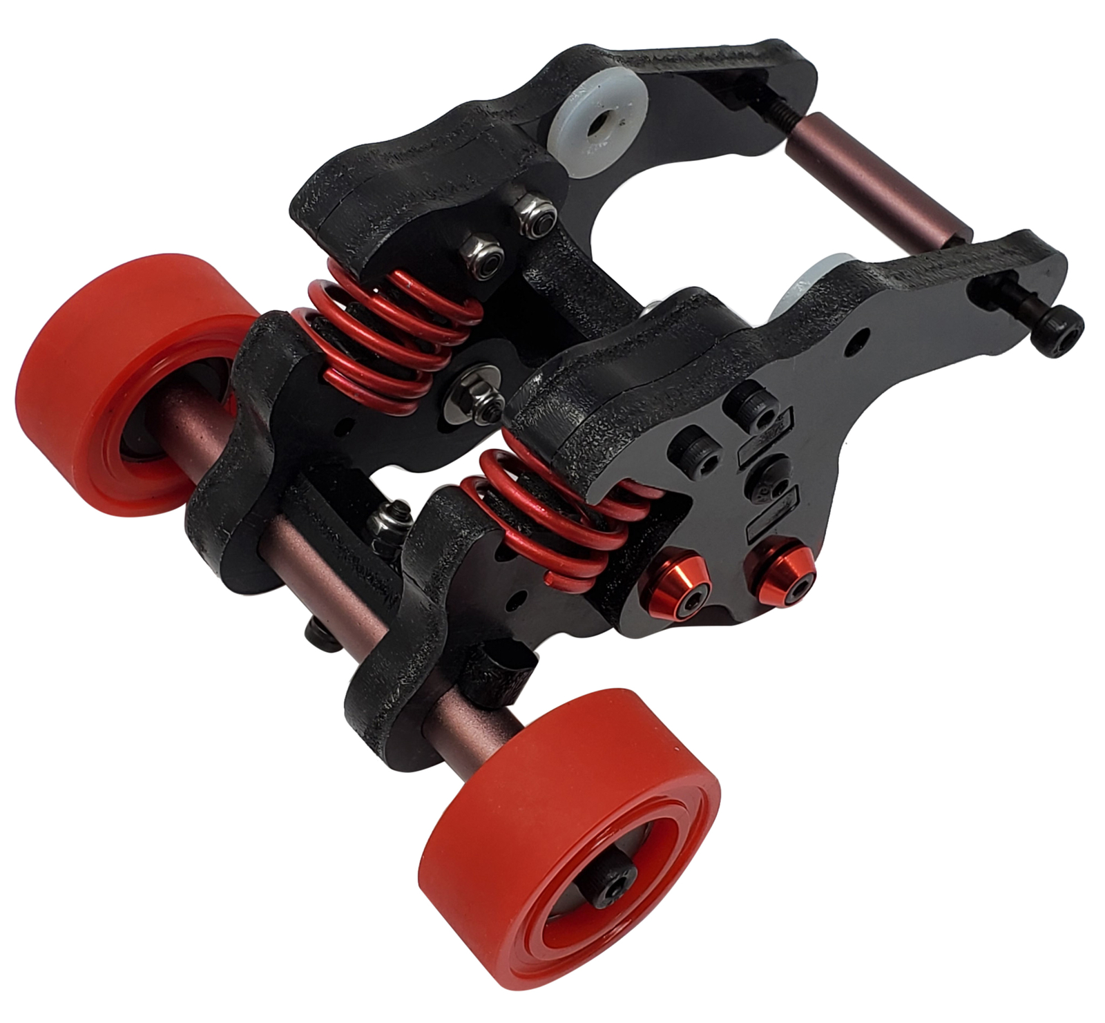 NHX Wheelie Bar with Red Rubber Tires : E-REVO 2.0
