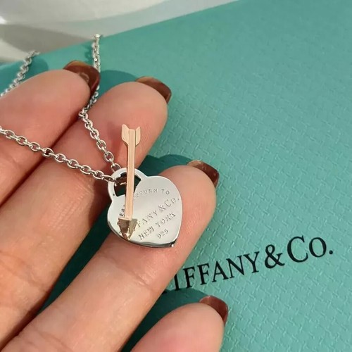 Tiffany & Co. Lovestruck Armband mit Herzanhänger aus Silber und Roségold - Bild 4 von 4