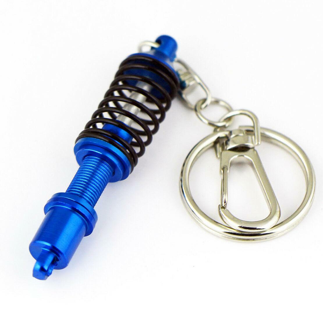 Blue Alloy Adjustable Coilover Spring Car Part Shock Absorber Keyring Keychain