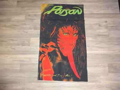 Poison Flag Flagge Heavy Glam Hair Metal Dokken Ratt  * Risk *