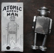 atomic man windup robot with original box