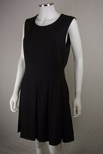 BCBG Max Azria size Large L Black Pleated Cotton Dress NEW NWT