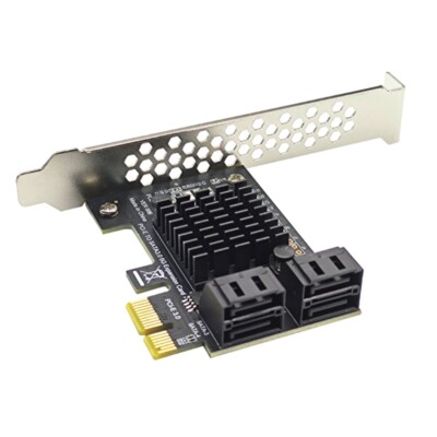 4 Port SATA to PCIE Expansion Card PCI for Express 1X to SATA Adapter