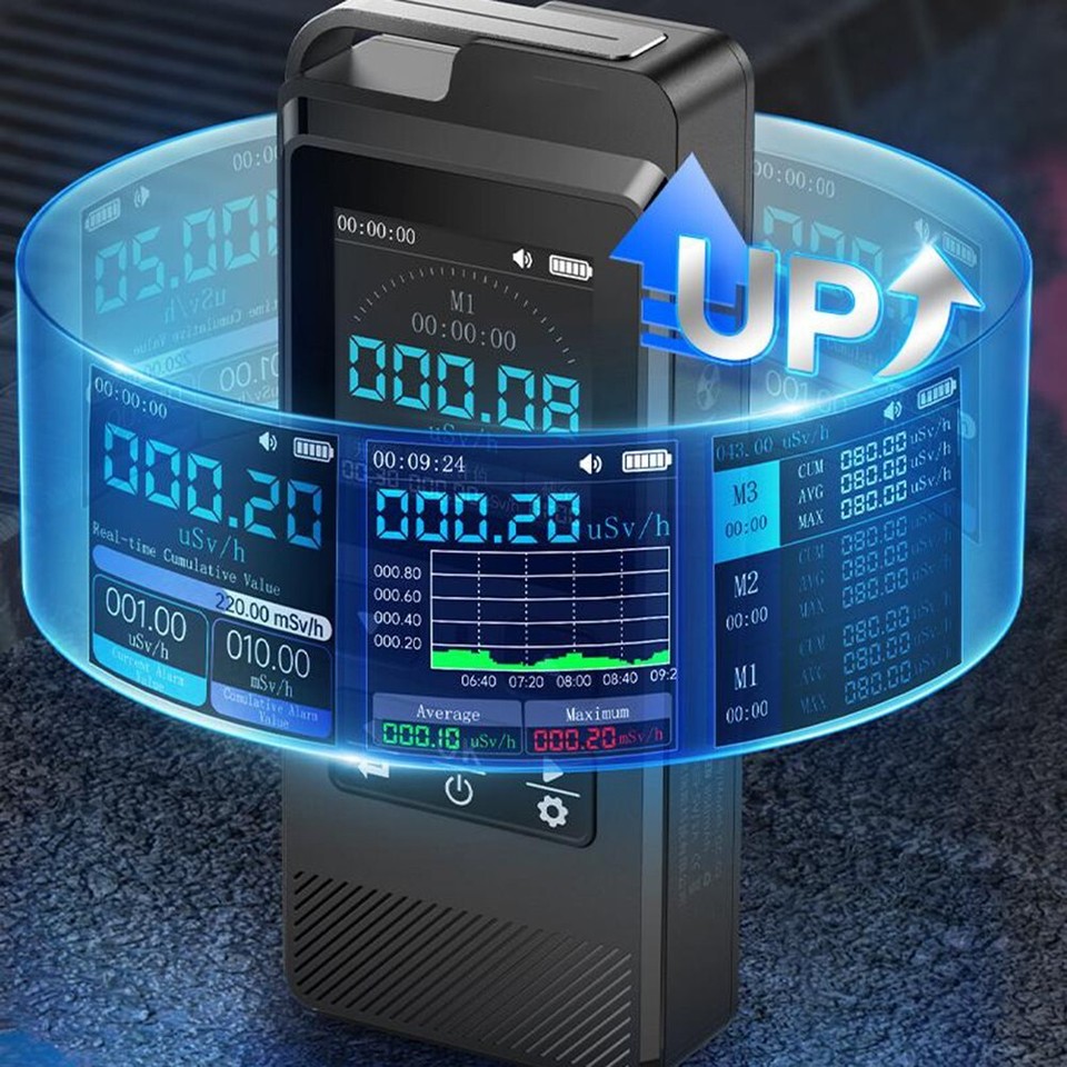 Energy compensated Tube Geiger Counter Multi language Radiation