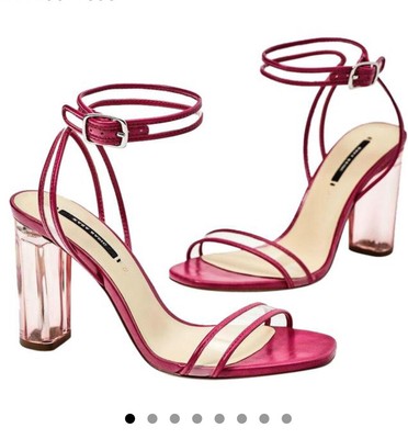 zara clear strap heels