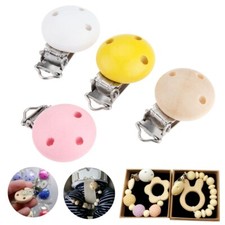 5/10/50 piezas clips de chupete de madera para bebé soporte chupete maniquí broches chupete infantil