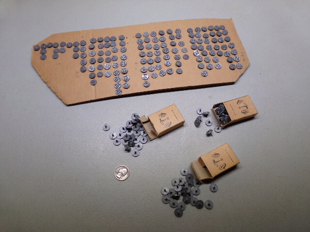 212 pcs Vintage Unused Acro? Numbers 1-25 Tacks Nails Pins Window Marker 4 Sets