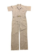 Vtg USA 60s Rockabilly Men Bill Parry Blue Seersucker Jumpsuit Halloween