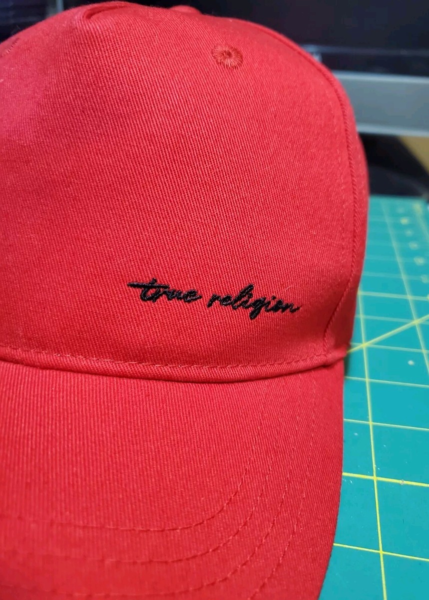 NWOT True Religion Embroidered Snapback Red & Black Hat  display picture 1