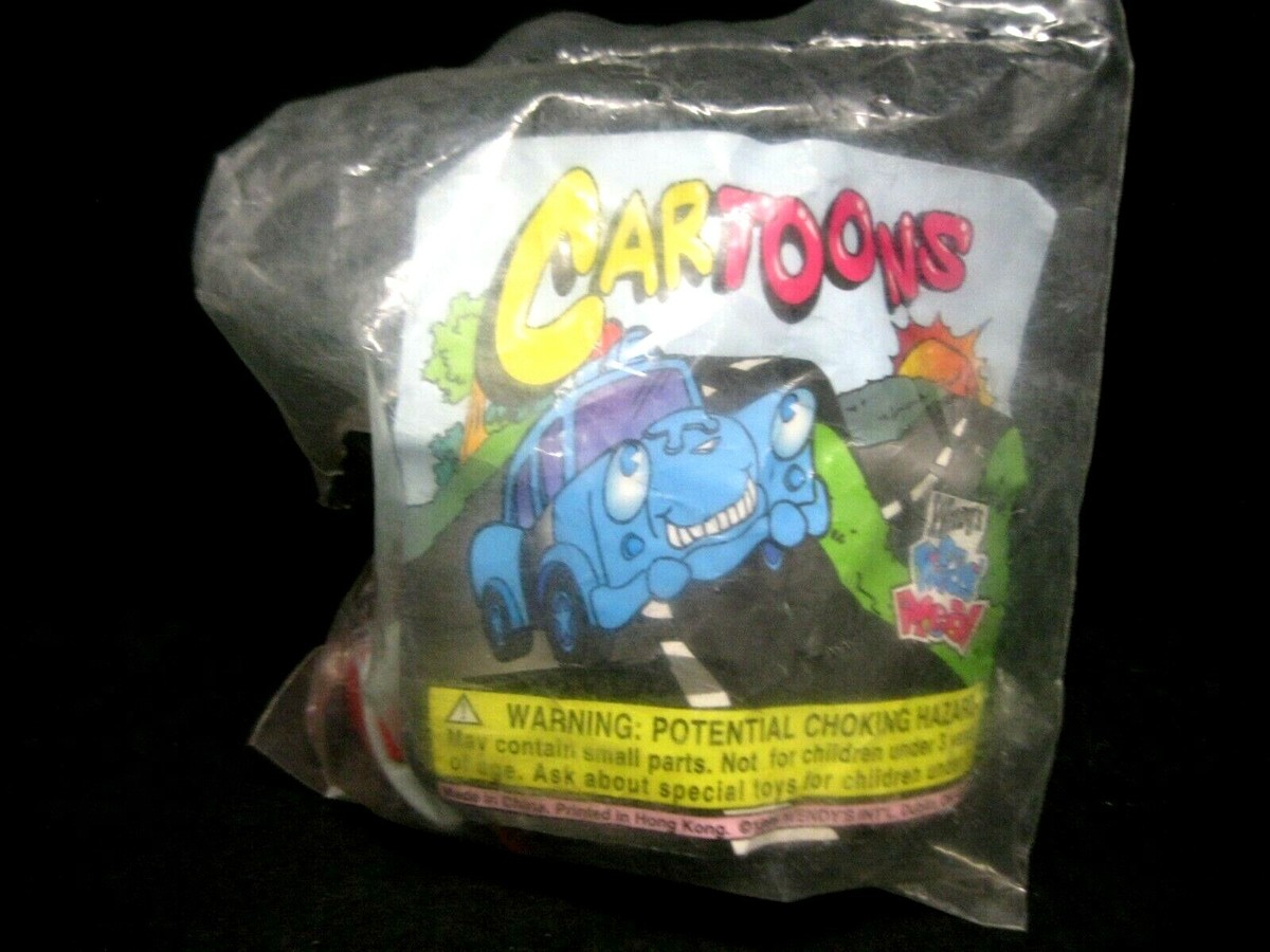 1996 Wendy's Kids Meal Toy CARTOONS HOT ROD Pull Back Red
