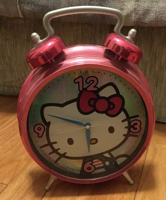 Hello Kitty Twin Bell Jumbo Alarm Hanging Stand Alarm Clock eBay