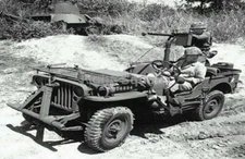 WW2 Picture Photo Pacific 1943 Jeep Browning M1919 machine gun 2349