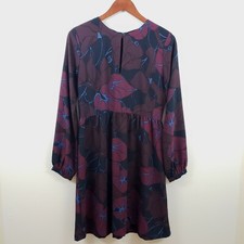 Ann Taylor Loft Size 6 Multicolor Baby Doll Style Long Sleeve Knee Length Dress