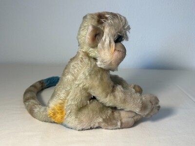 Old Steiff stuffed animal-monkey ''mongoose'', height approx. 20 cm, antique, vintage, RARE