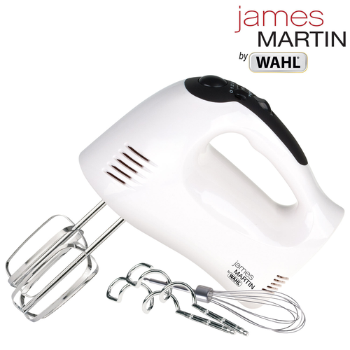 James Martin by Wahl Electric Hand Mixer 300W White With Dough Hooks