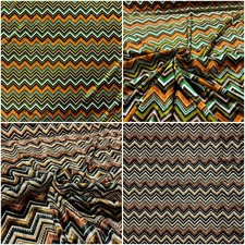 Karneval Samt Stoffe Pannesamt Elastisch Zickzack Muster Hippie Deko Bekleidung