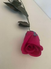 Pink Long Stemmed Rose 26" - Vintage Millinery Floral Made in Japan