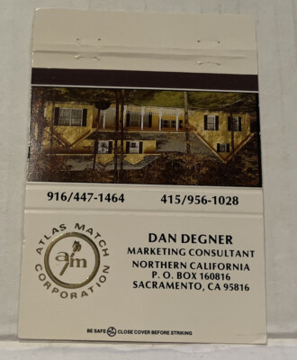Dan Degner Marketing Consultant Matchbook Cover in Sacramento, California