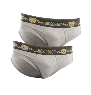 2 SLIP MOSCHINO UNDERWEAR  Man Sz. M 47798123 489 Grey