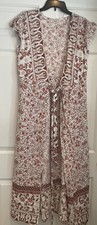womans size small floral pink and cream boho cover dress