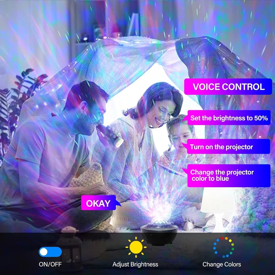 LED Sternenhimmel Projektor, WLAN Sternenhimmel Projektor für Kinder, Galaxy - Bild 4 von 4