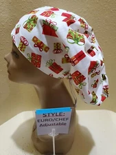 Christmas Gifts Women's  Euro/Chef Surgical Scrub Hat/Cap Handmade