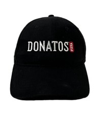 Donatos Pizza Hat Cap Strap Back Black Adjustable Employee Restaurant Worker
