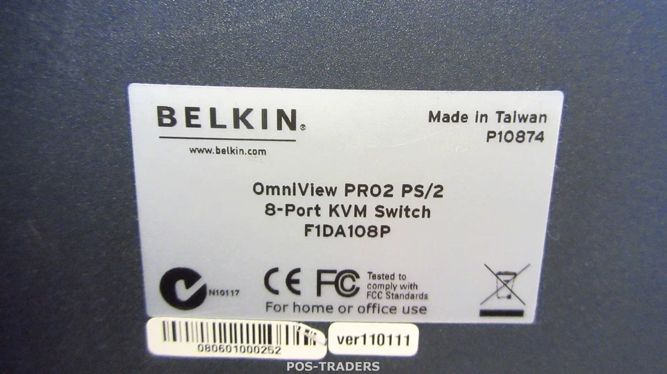 BELKIN F1DA108P-B OmniView PRO2 PS/2 8-Port KVM Switch 1920 x 1440 - EXCL PSU - Bild 4 von 4