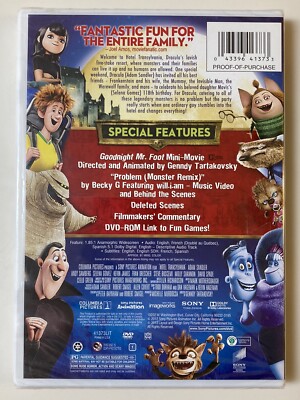 Hotel Transylvania DVD Widescreen Columbia Pictures + Mini Movie