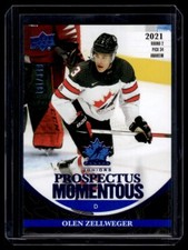 2023-24 Team Canada Juniors Prospectus Momentous Blue Olen Zellweger 191/349