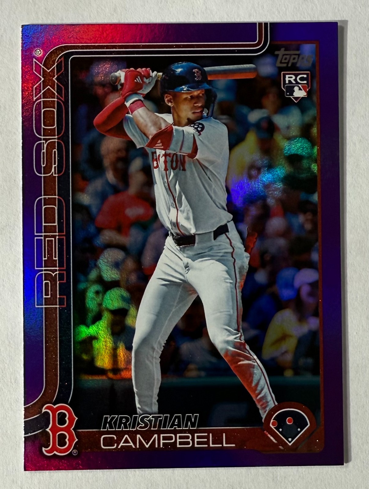 2025 Topps Update Kristian Campbell Purple Rainbow Foil RC 082/250 #US1