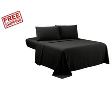 4 Piece Bed Sheet Set Deep Pocket 1800 Series Hotel Bed Sheet Microfiber Comfort