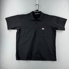 Vintage Ben Davis Shirt Mens 2XL 1/2 Zip Workwear Mechanic 90s Made in USA