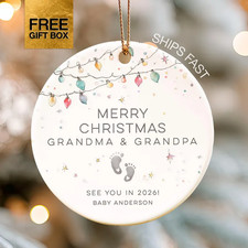 Pregnancy Announcement Ornament  See You in 2026 Baby Reveal Gift