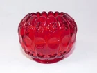 Fenton Glass Ruby Red Priscilla Rose Bowl 3.25" Tall