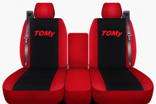 Fits 2011 Chevy Silverado Front 40-20-40 Seat Covers In Red And Black